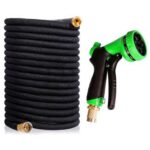 Costway 25/50/75 FT Expanding Garden Hose Flexible Water Hose w/9 Function Spray Nozzle