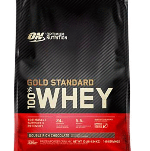 GOLD STANDARD 100% WHEY Protein Powder – Double Rich Chocolate (10 lbs./149 Servings)