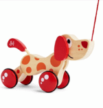 (1, 40 x 40 cm) – Hape E0347 Pepe Pull Along – Walk Along Wooden Dog Toy – Virtual Pet